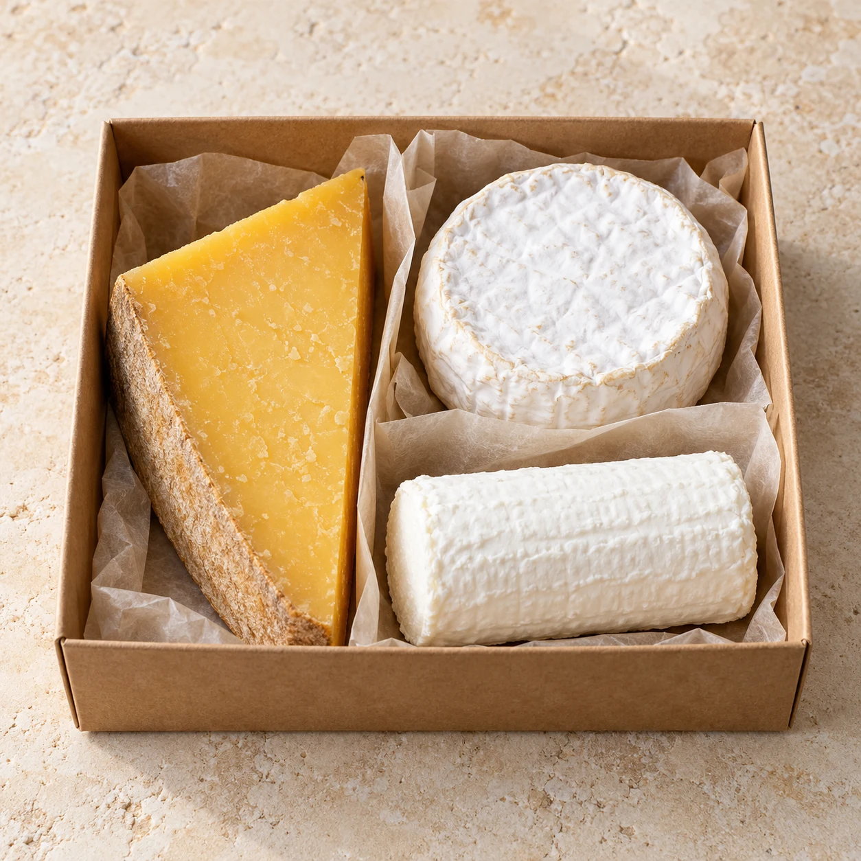Three-texture tasting box